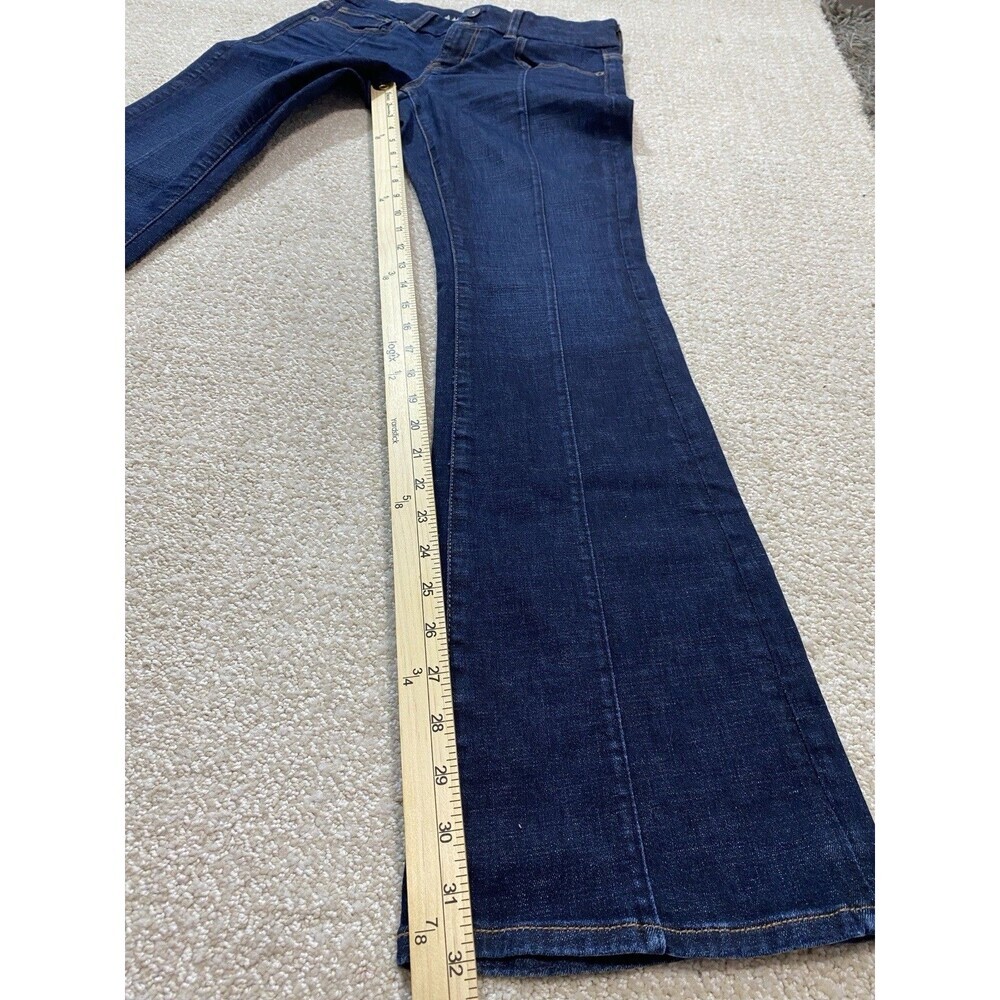 American Eagle Kick Boot Jeans Womens 4 Blue Medium Wash Mid Rise Stretch Denis - Picture 8 of 14